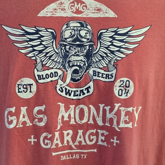 Men's Gas Monkey Garage Raglan Tee,  Size  M - Picture 4 of 8